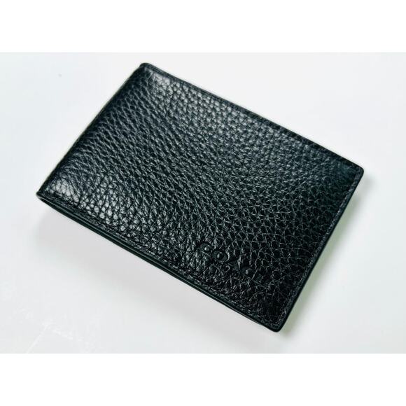 Coach Mens ID Holder Compact Billfold Card Holder Black NWT - Picture 1 of 6